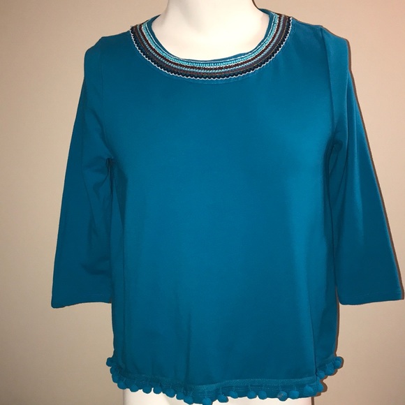 Crown & Ivy beaded top SIZE L (petite) - Picture 1 of 7